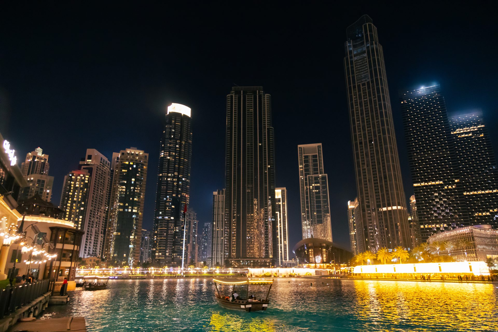 Downtown Dubai at night